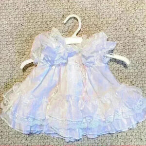 🌟 Vintage Sweet Treats lace ruffle dress white